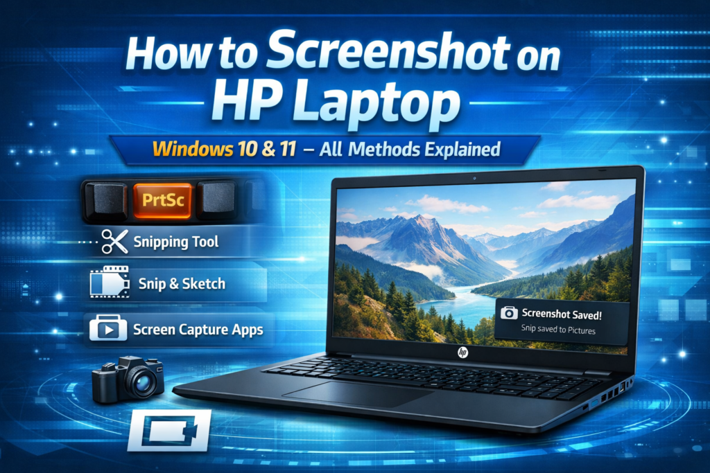How to Screenshot on HP Laptop (Windows 10 & 11 – All Methods Explained)