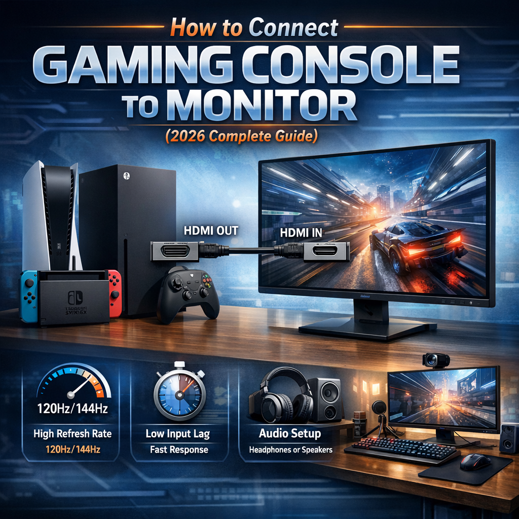 how to connect gaming console to monitor
