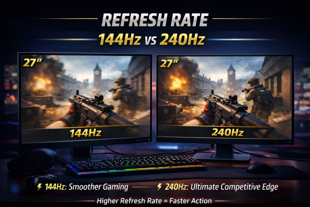 Refresh Rate (144Hz vs 240Hz)