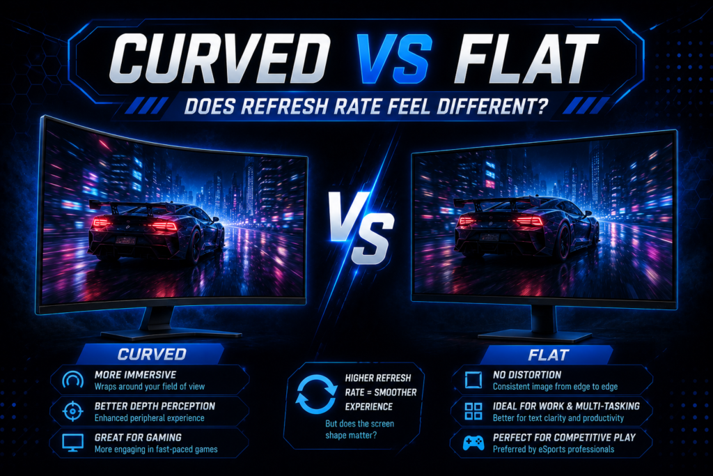 Curved vs Flat – Does Refresh Rate Feel Different?